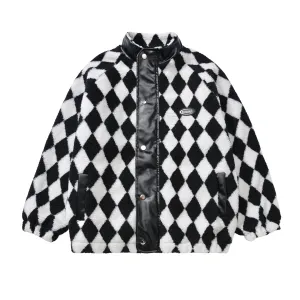 Faire Echo Thick Checkerboard Cotton Coat