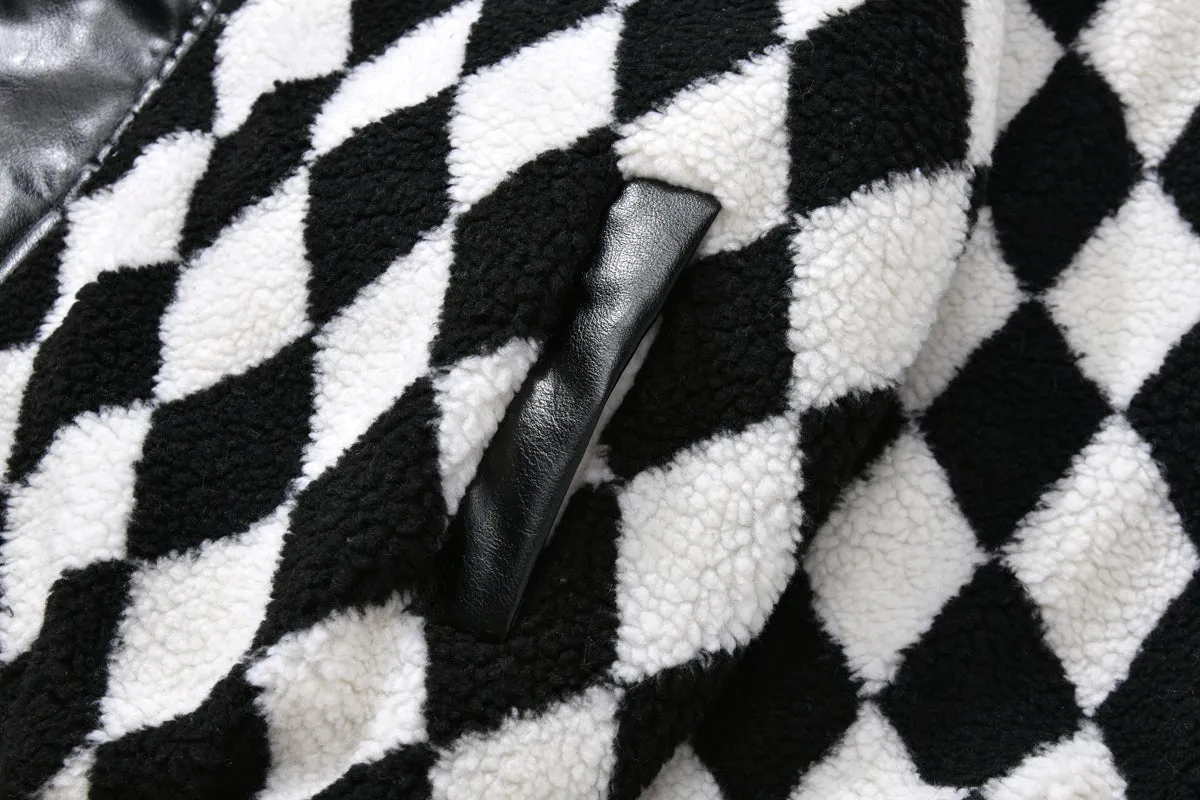 Faire Echo Thick Checkerboard Cotton Coat