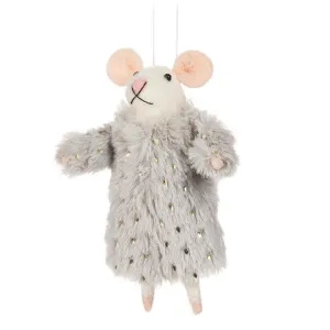 Fancy Winter Mouse Ornament