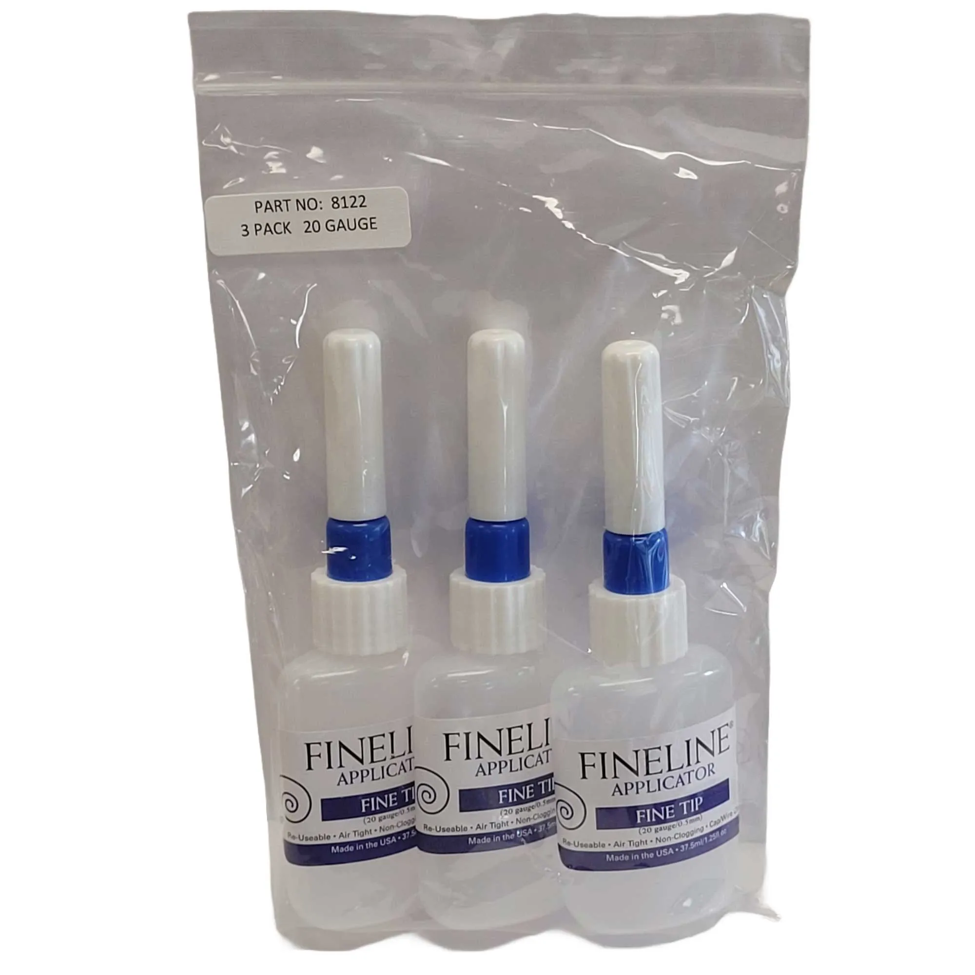 Fineline Slip/Underglaze Oval Bottle Applicator, 3 Pack - 20 ga Tip