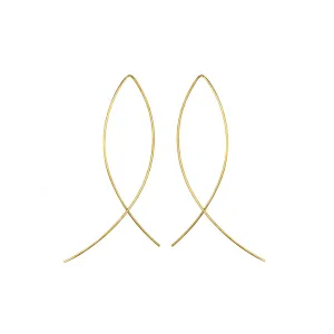 FISH HOOPS EARRINGS IN YELLOW GOLD