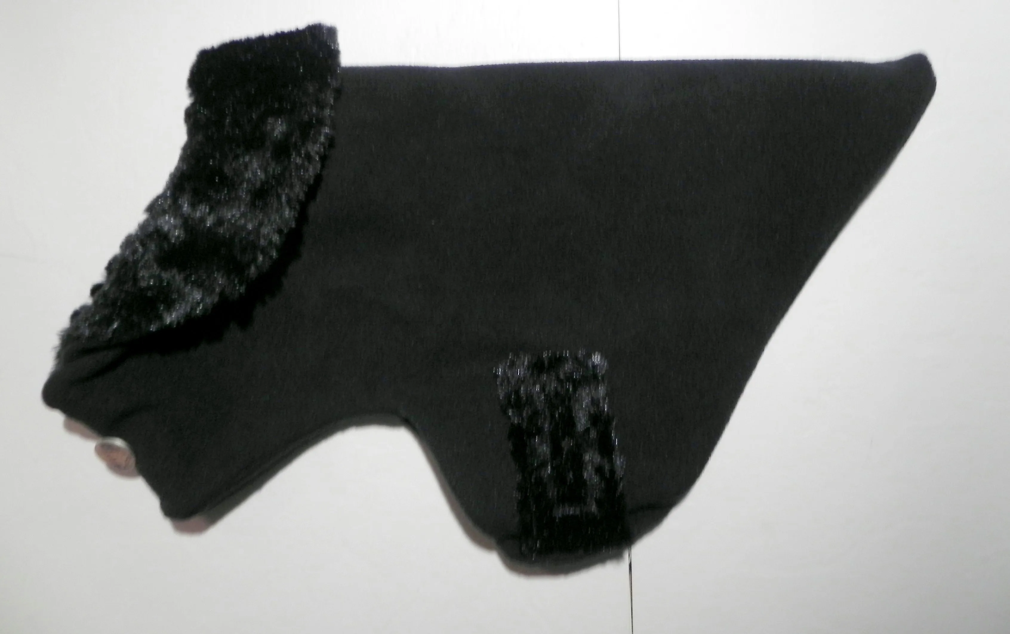 Fleece Jacket: Black Minky