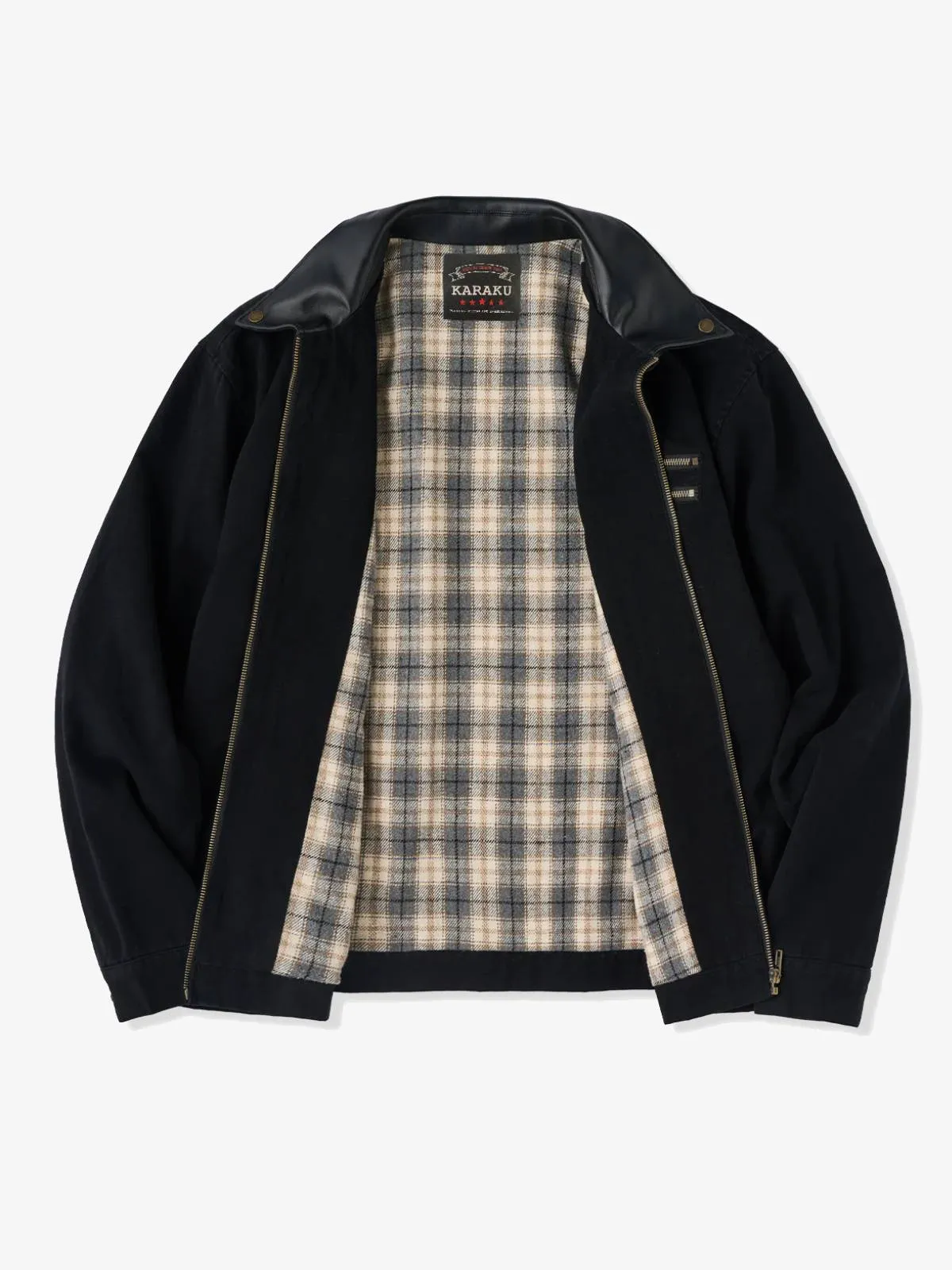 Fleece-Lined Checkered Detroit Work Jacket