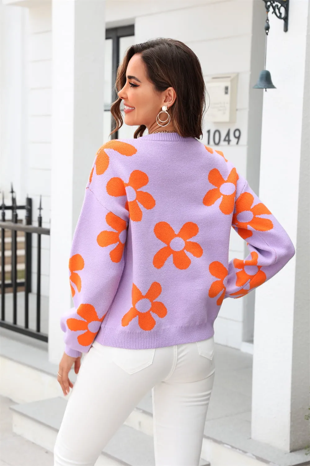 Floral Super Cute Sweater