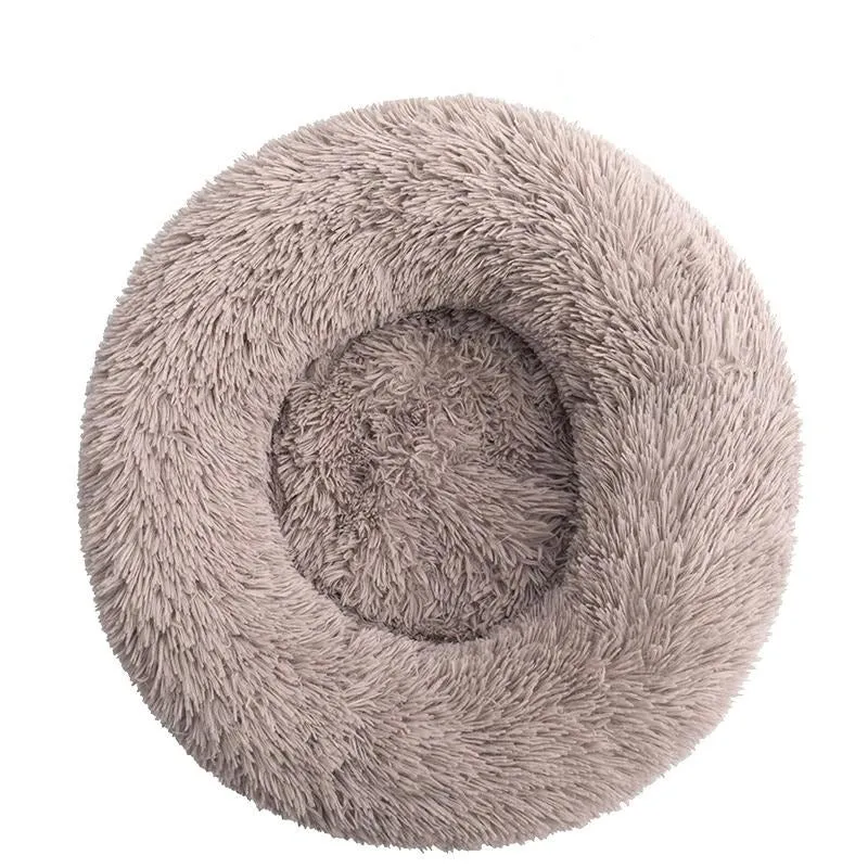 Fluffy Cat Bed Soft Comfortable Round Pet Nest Cat Supplies