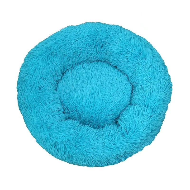 Fluffy Cat Bed Soft Comfortable Round Pet Nest Cat Supplies