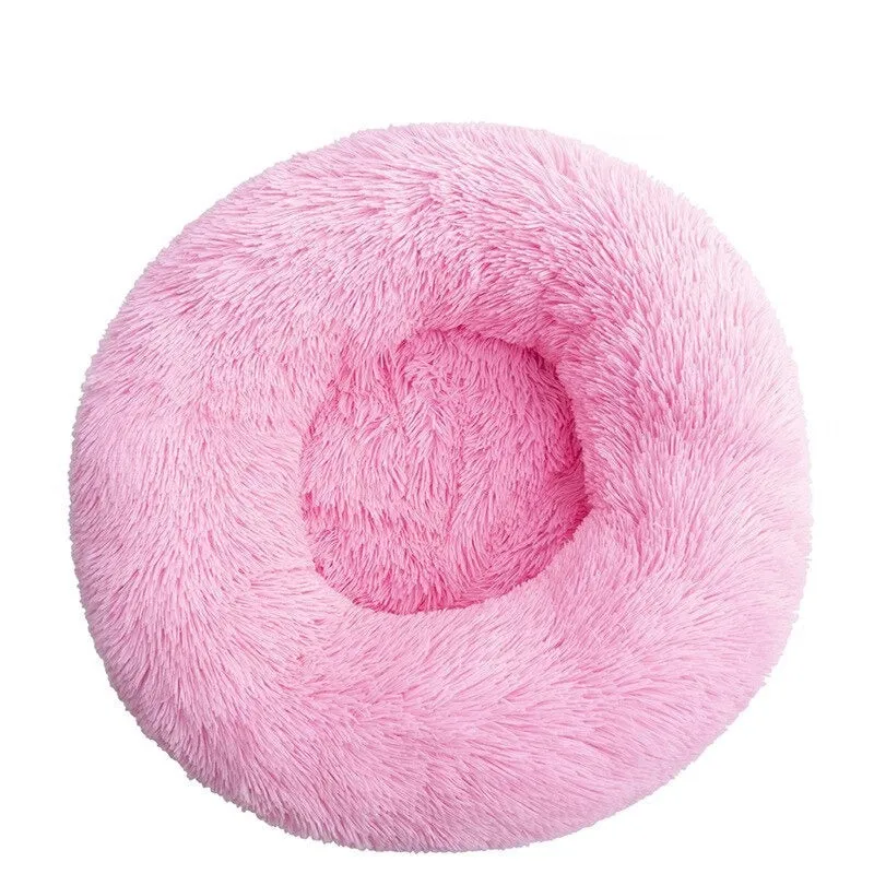 Fluffy Cat Bed Soft Comfortable Round Pet Nest Cat Supplies