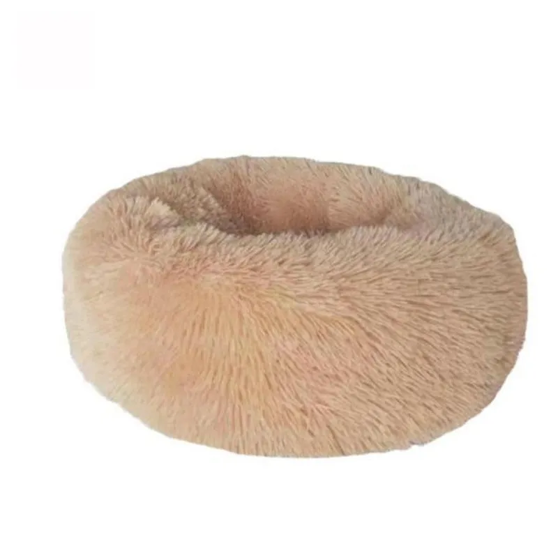 Fluffy Cat Bed Soft Comfortable Round Pet Nest Cat Supplies