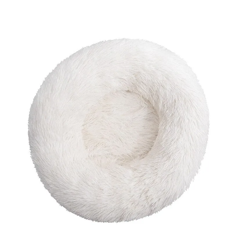 Fluffy Cat Bed Soft Comfortable Round Pet Nest Cat Supplies