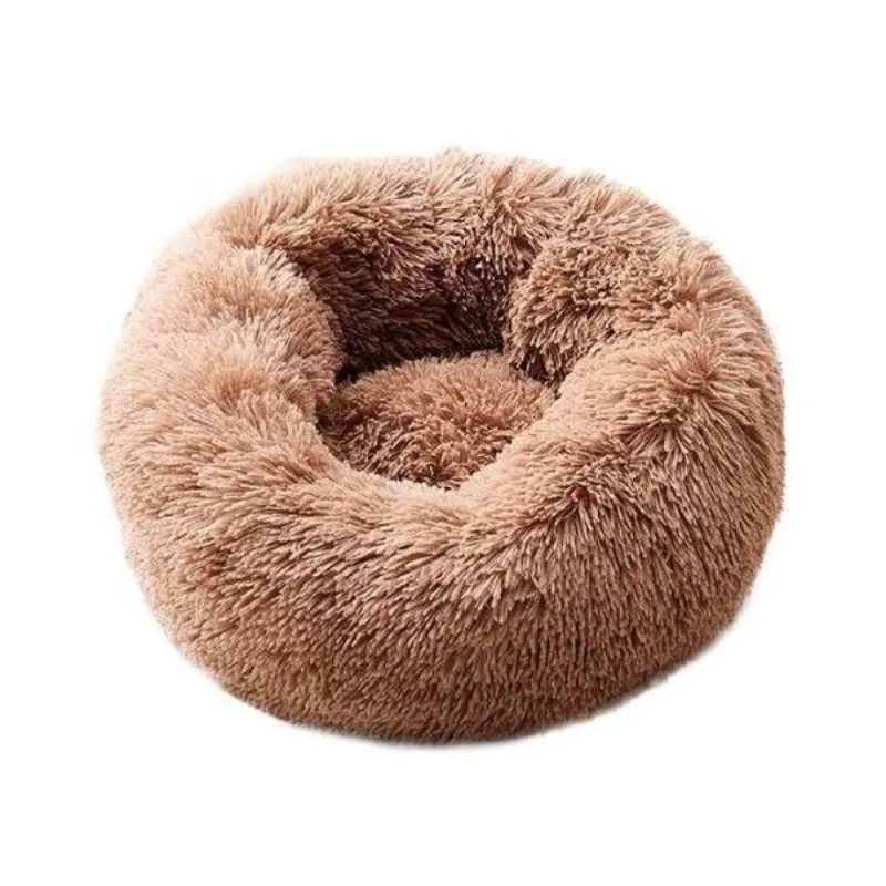 Fluffy Cat Bed Soft Comfortable Round Pet Nest Cat Supplies