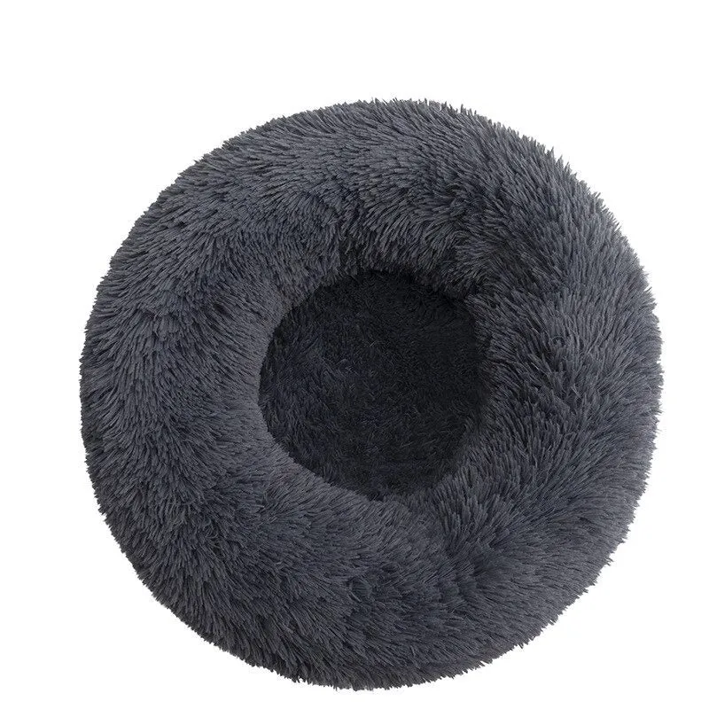 Fluffy Cat Bed Soft Comfortable Round Pet Nest Cat Supplies