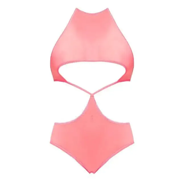 Forever Mesh Underboob Teddy Coral 2xl