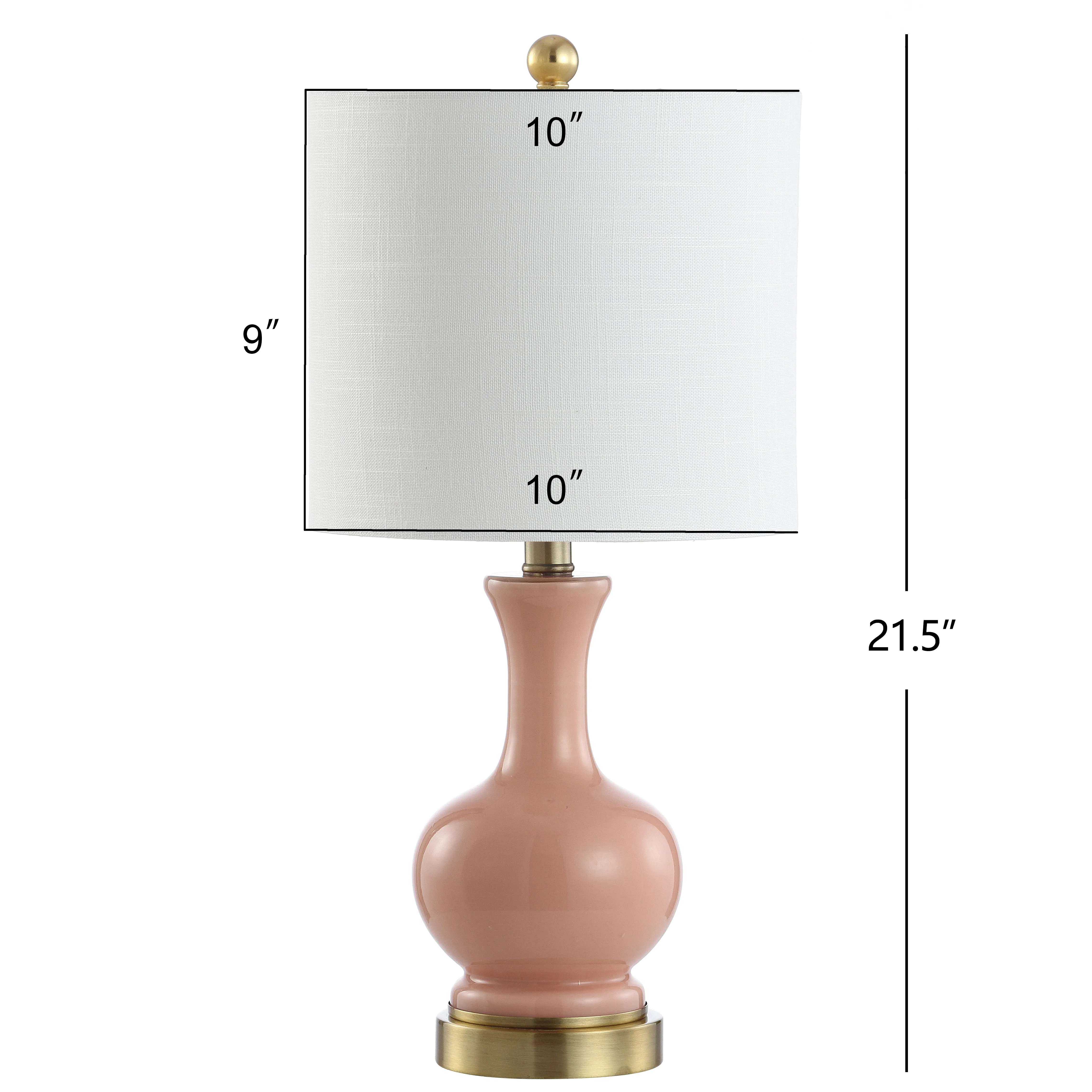 Foxglove 22" Glass/Metal LED Table Lamp, Set of 2