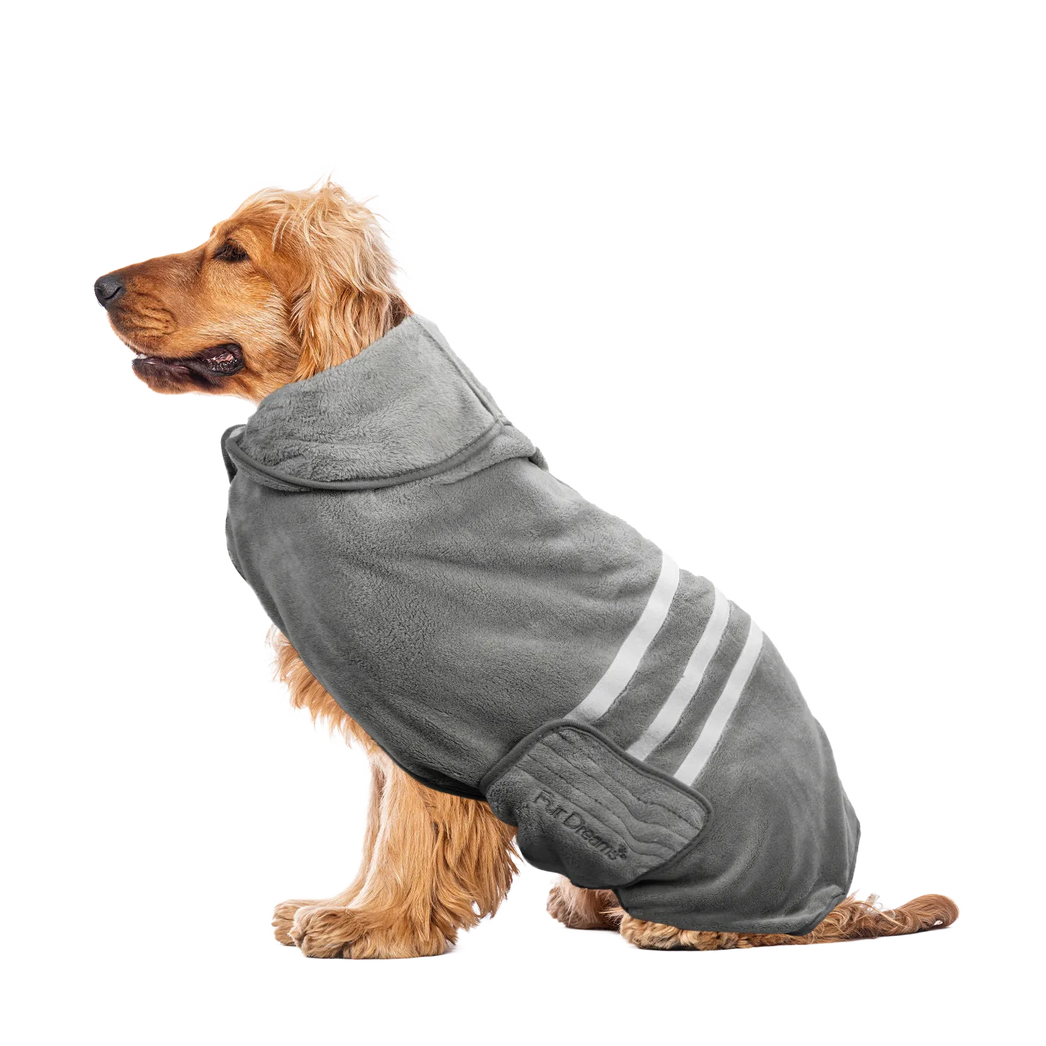 FurDreams Dog Robe - Super Absorbent & Quick-Drying Pet Towel - Soft Cozy Fabric for Comfortable Fit - Versatile Use for Home & On-The-Go Dog Bathrobe for Easy Grooming & Drying