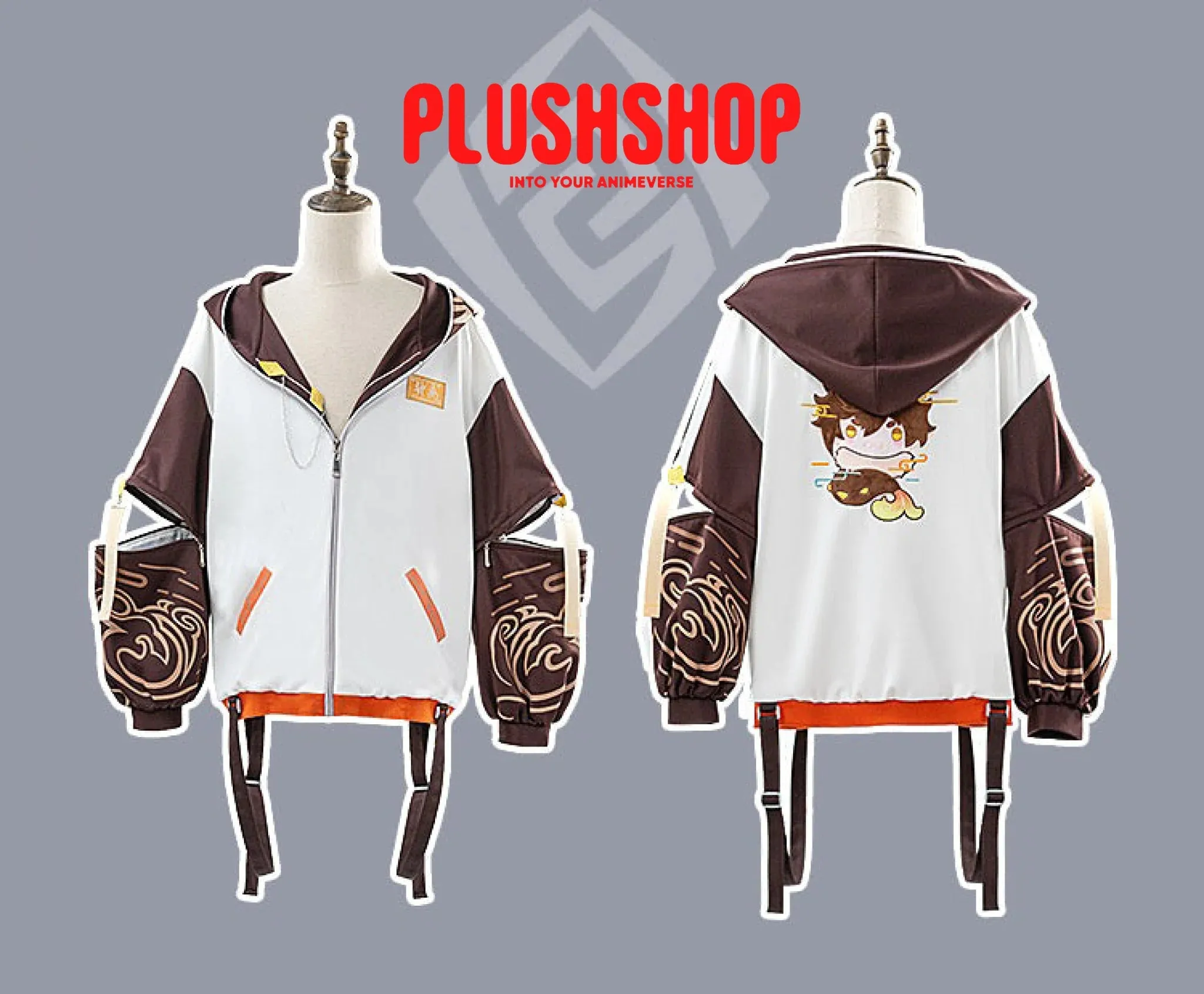 Genshin Impact Tartaglia&Zhongli Theme Costume Cosplay Casual Wearing Outfit Coat