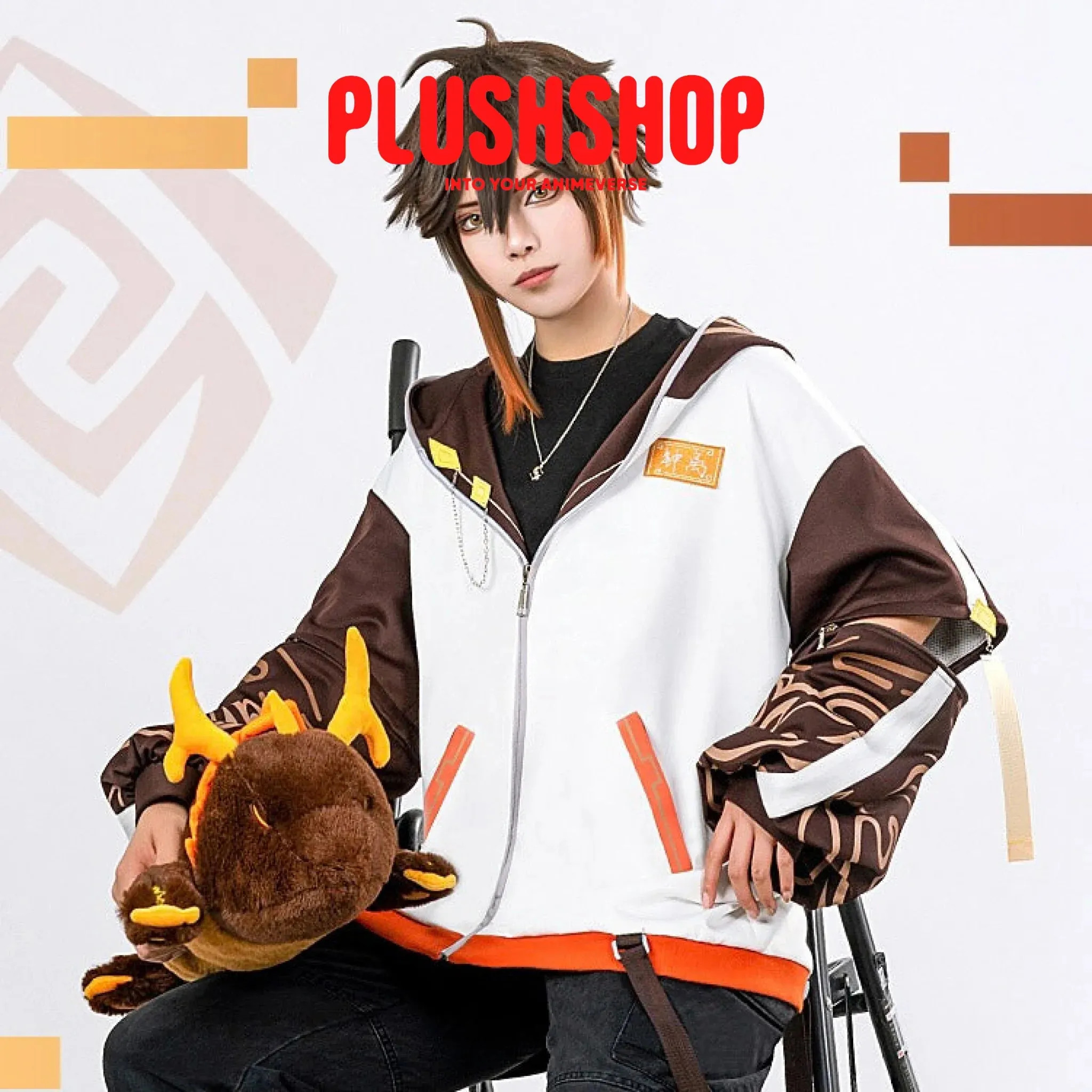 Genshin Impact Tartaglia&Zhongli Theme Costume Cosplay Casual Wearing Outfit Coat