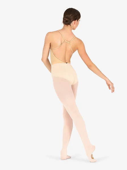 Girls Premium Convertible Dance Tights - Light Pink