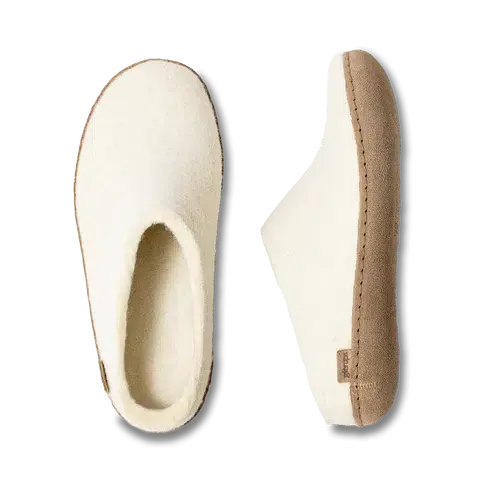 GLERUPS SLIP ON LEATHER WHITE