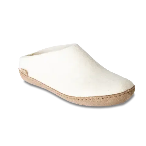 GLERUPS SLIP ON LEATHER WHITE