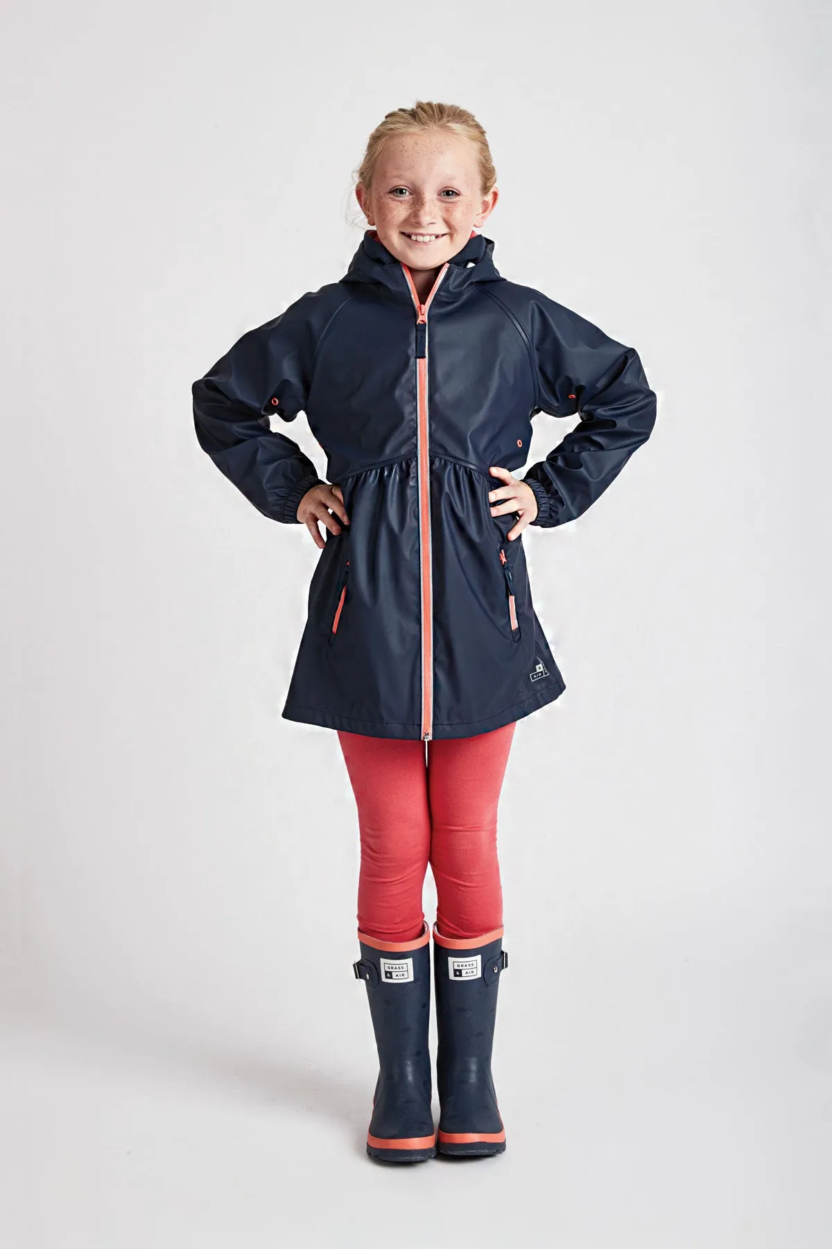 GRASS & AIR - Girls Rainster - Navy