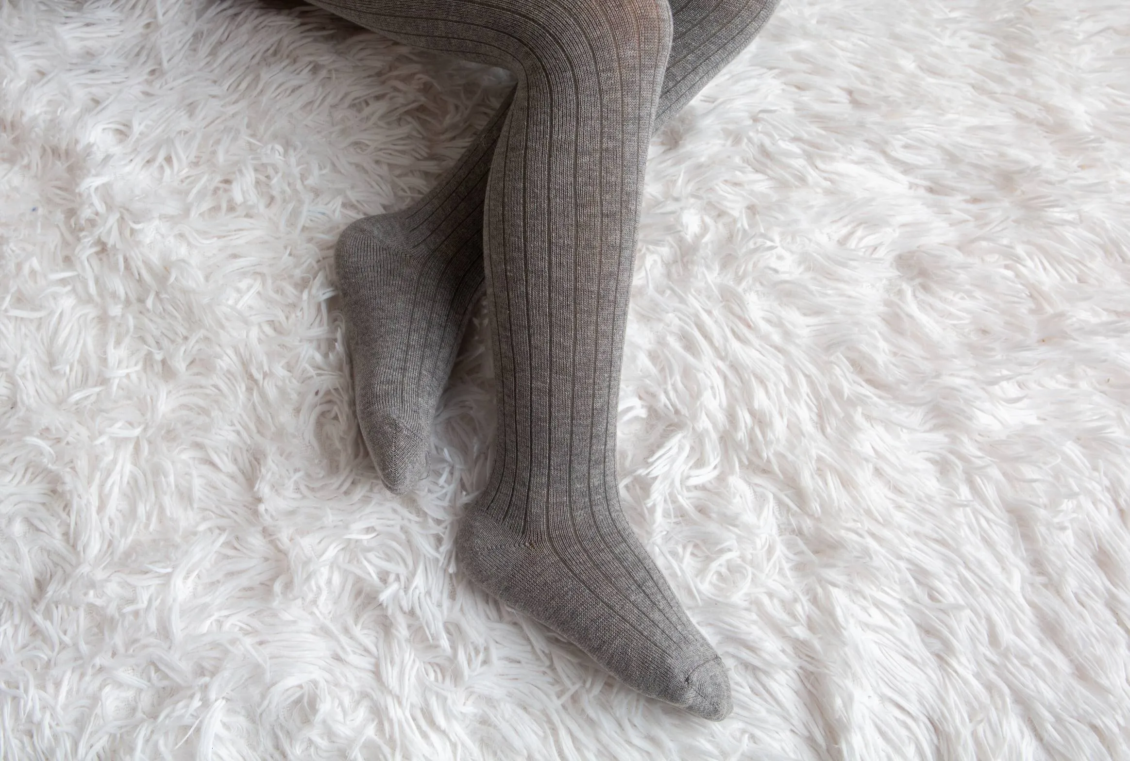 Gray Rib Tights