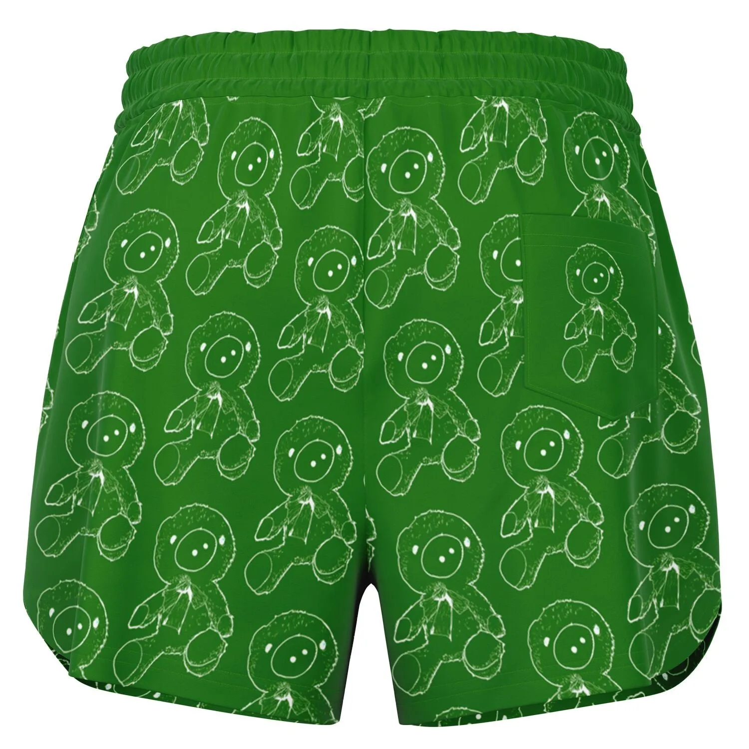 Green Teddy Loose Shorts