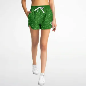 Green Teddy Loose Shorts