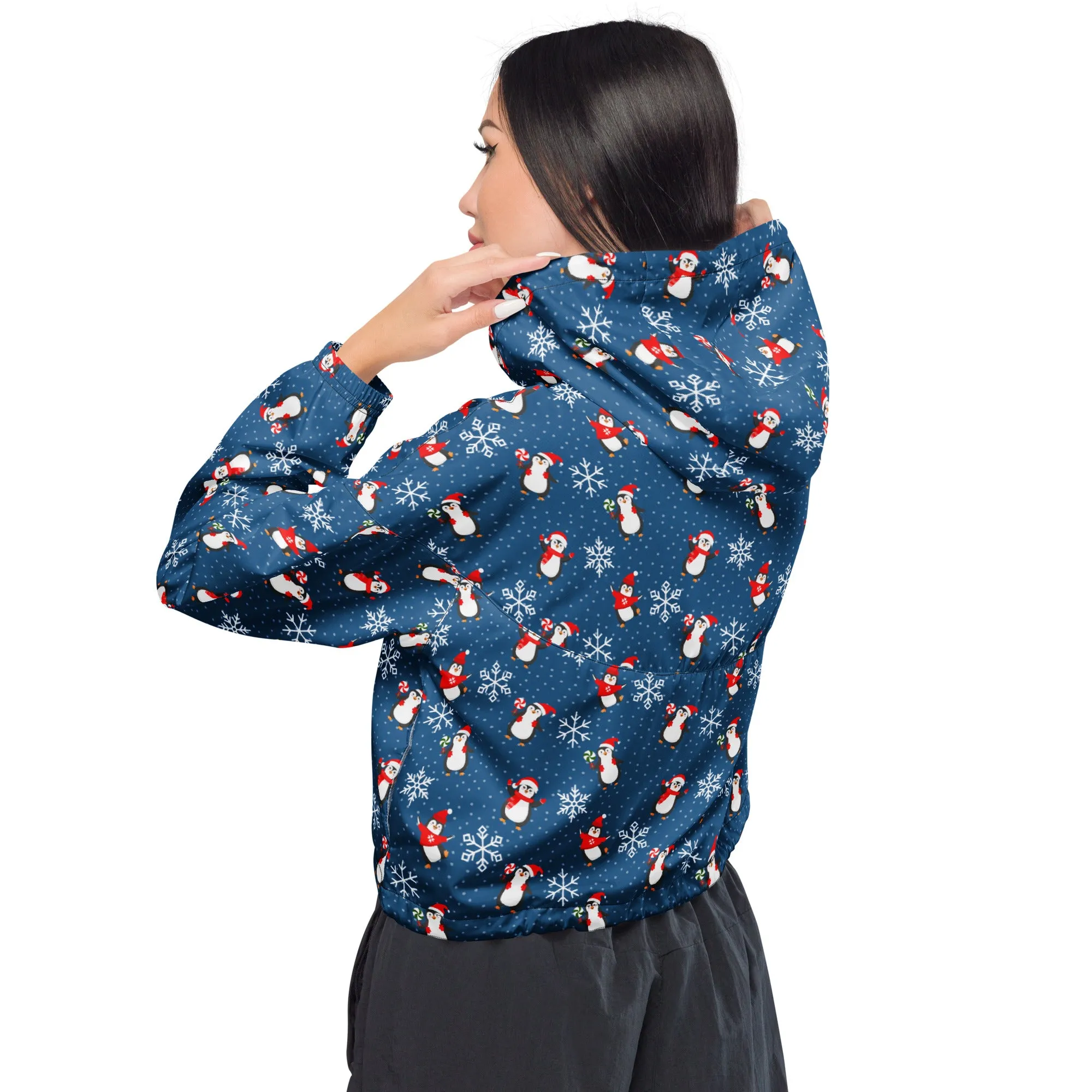 Happy Holidays Women’s cropped windbreaker