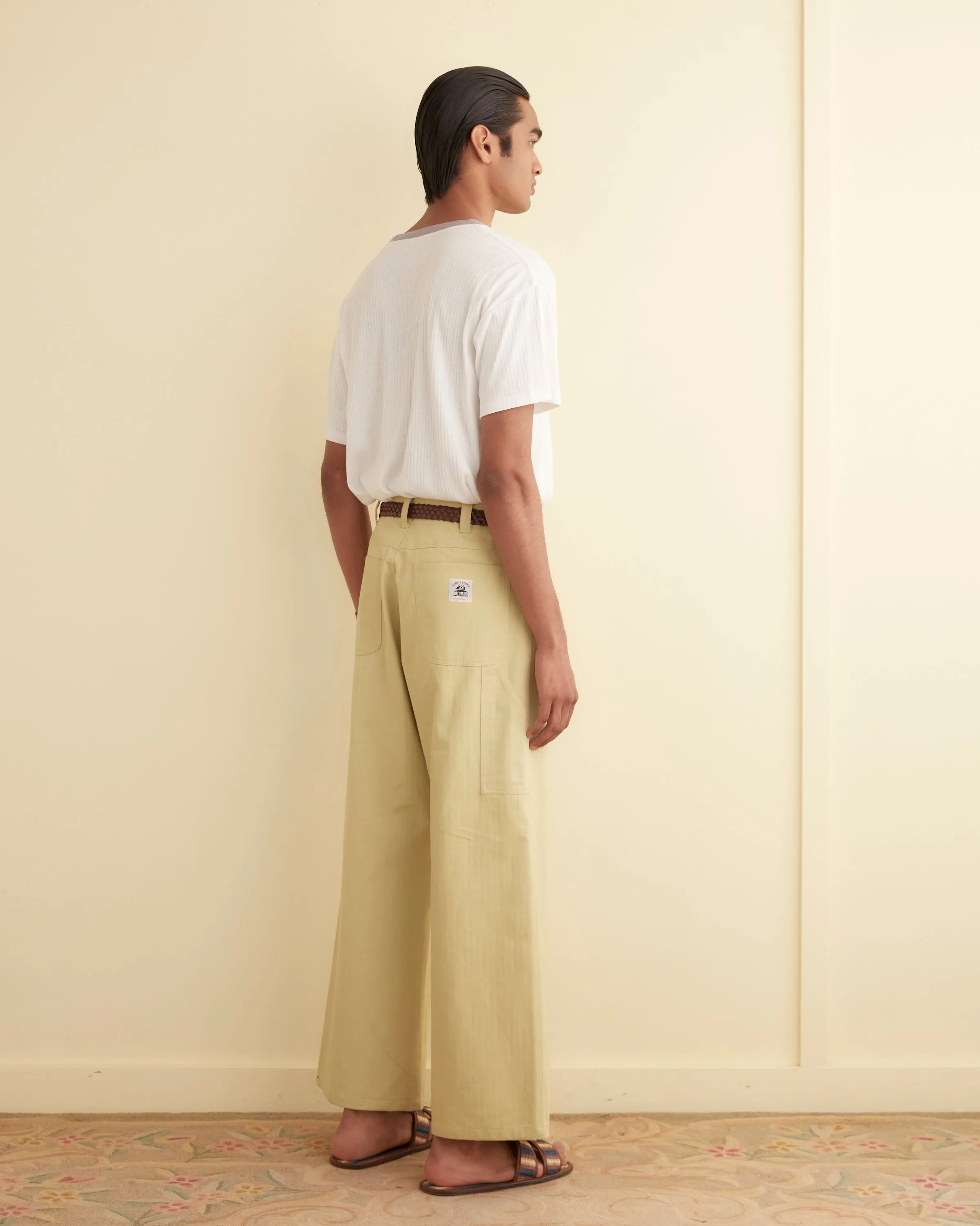 Herringbone Knolly Brook Trousers - Green