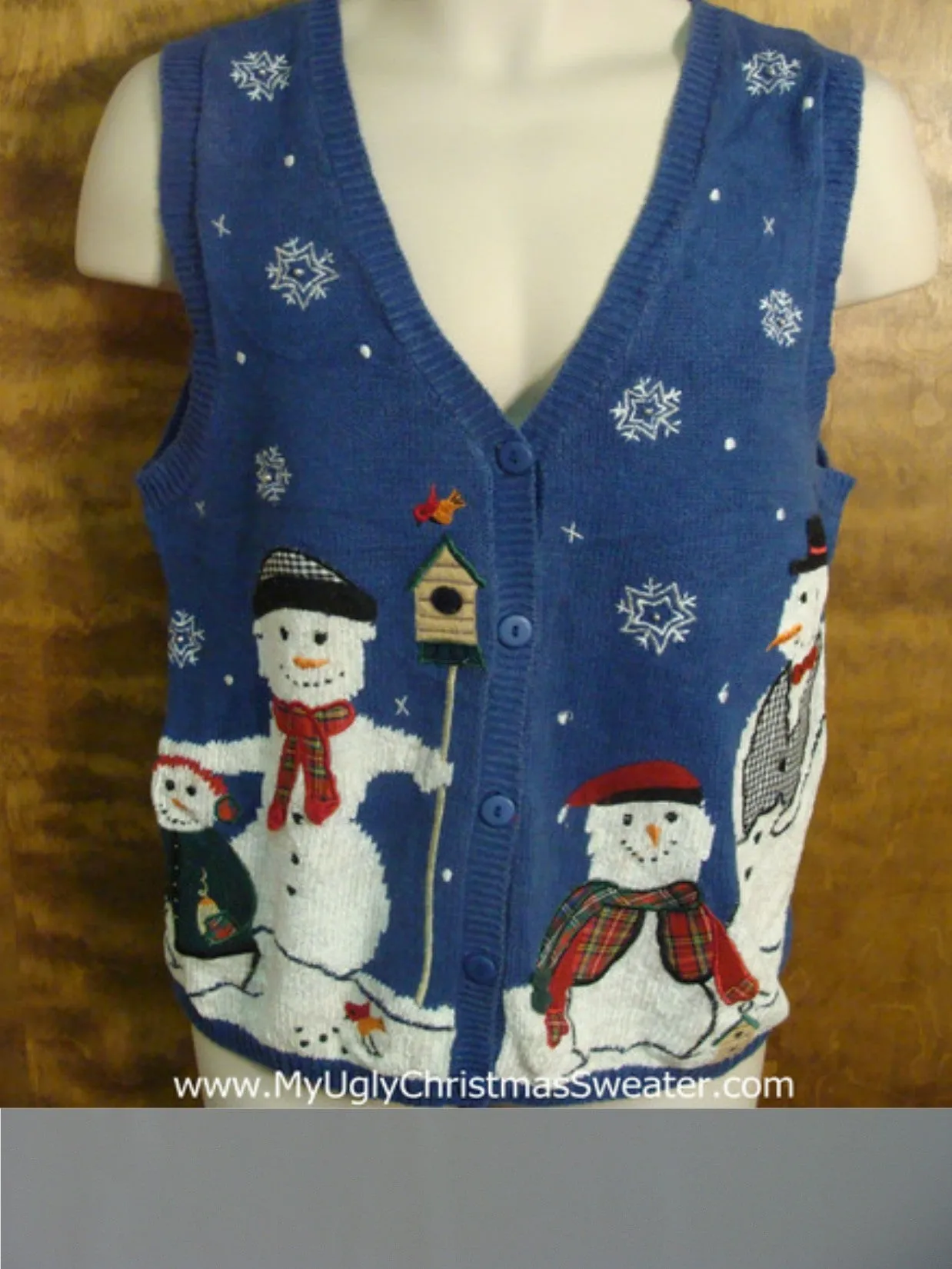 Holiday Snowman Love Ugly Christmas Sweater Vest