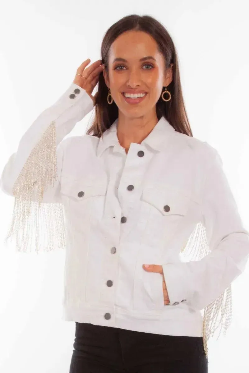 Honey Creek Denim with Rhinestone Fringe - Womens Jacket