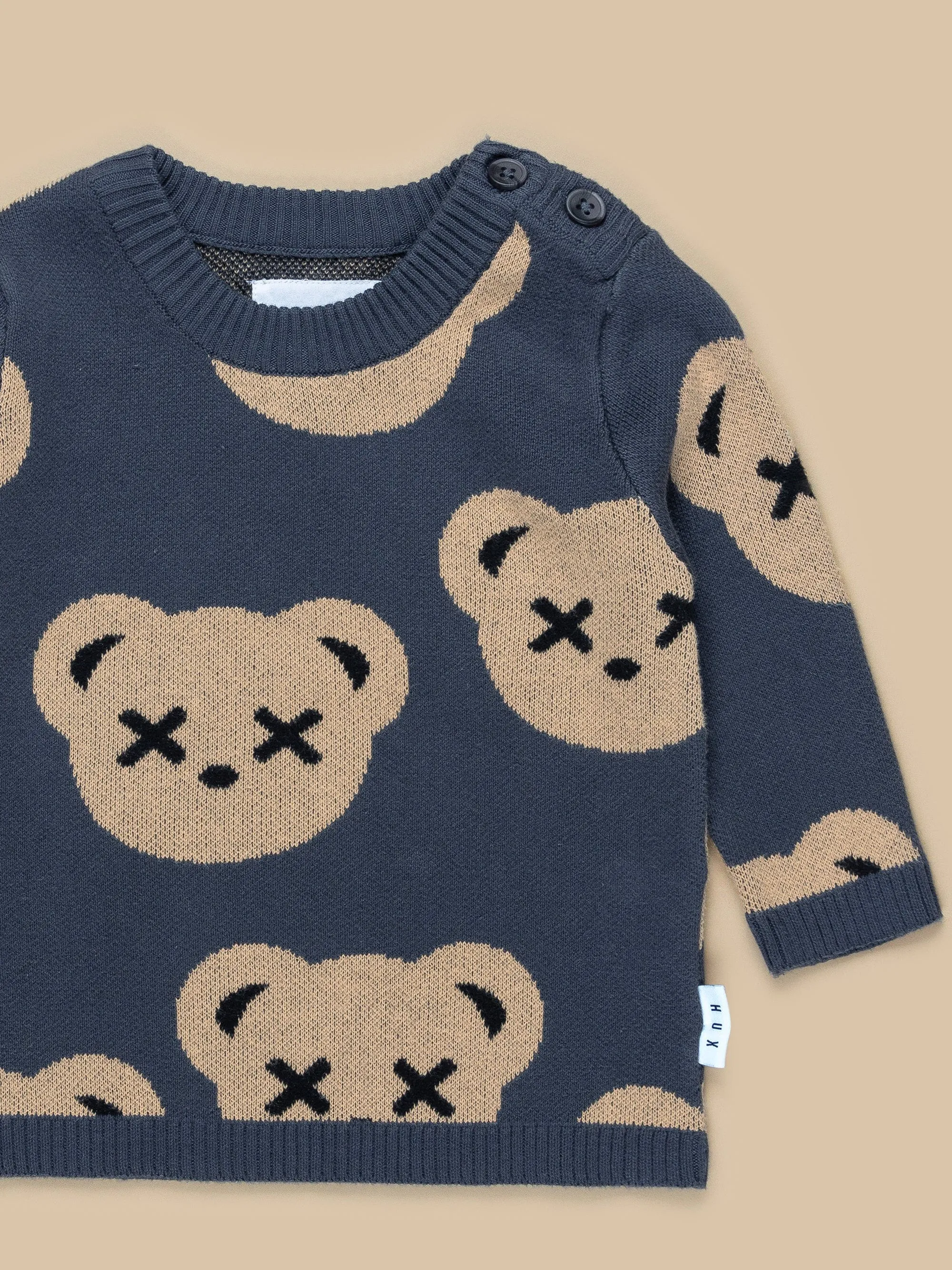 Huxbear Teddy Knit Jumper - Ink