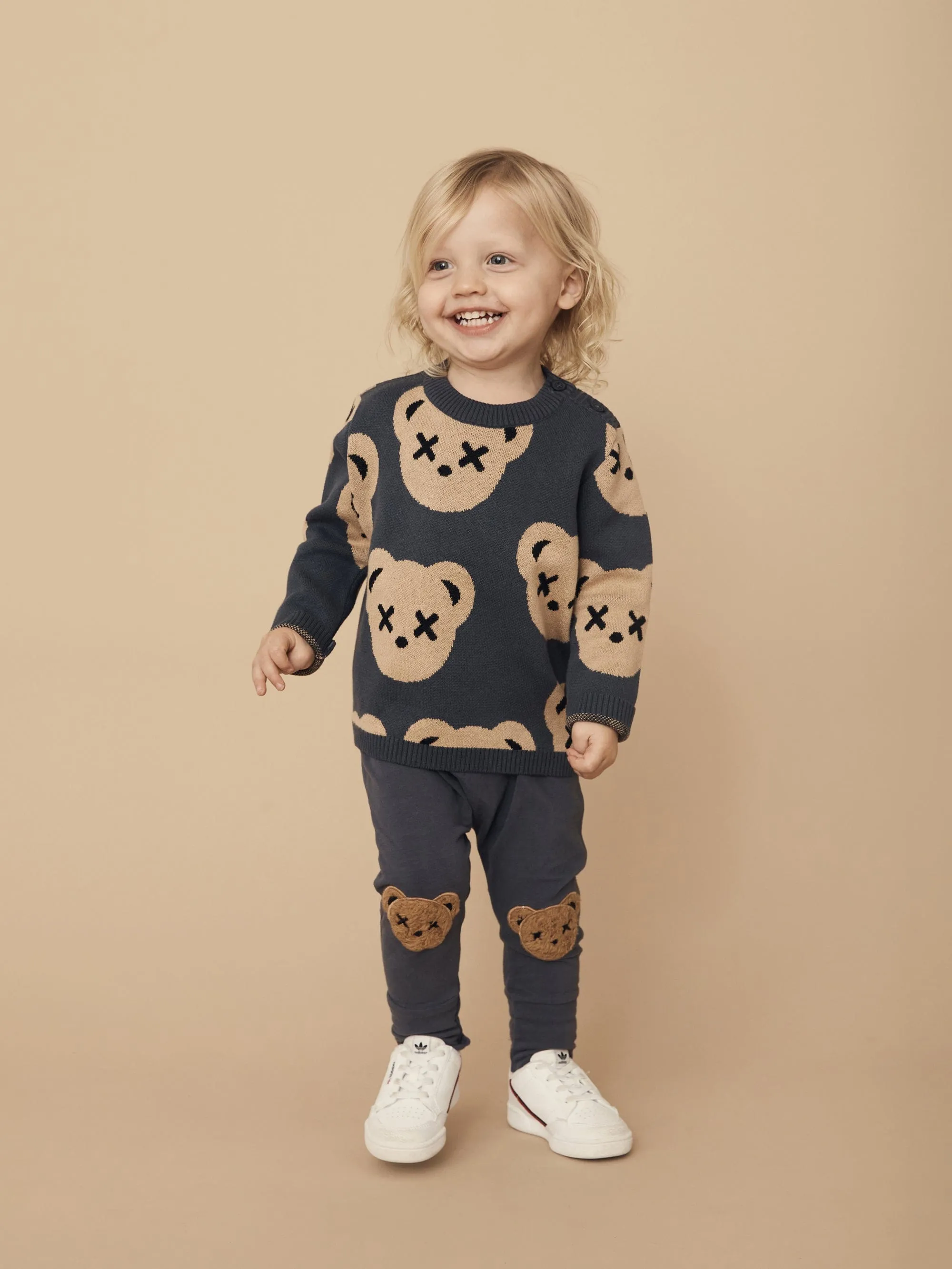 Huxbear Teddy Knit Jumper - Ink