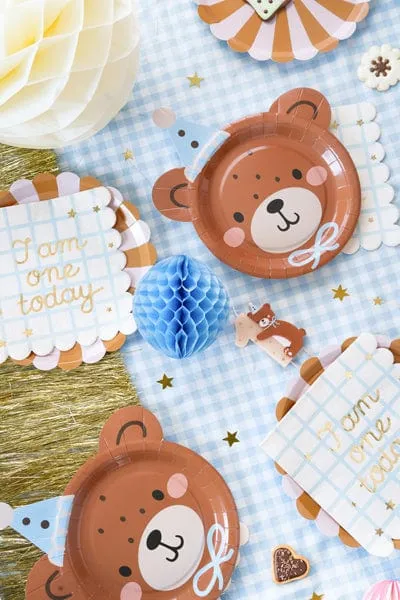 I Am One Today Teddy Bear Paper Napkins (12)