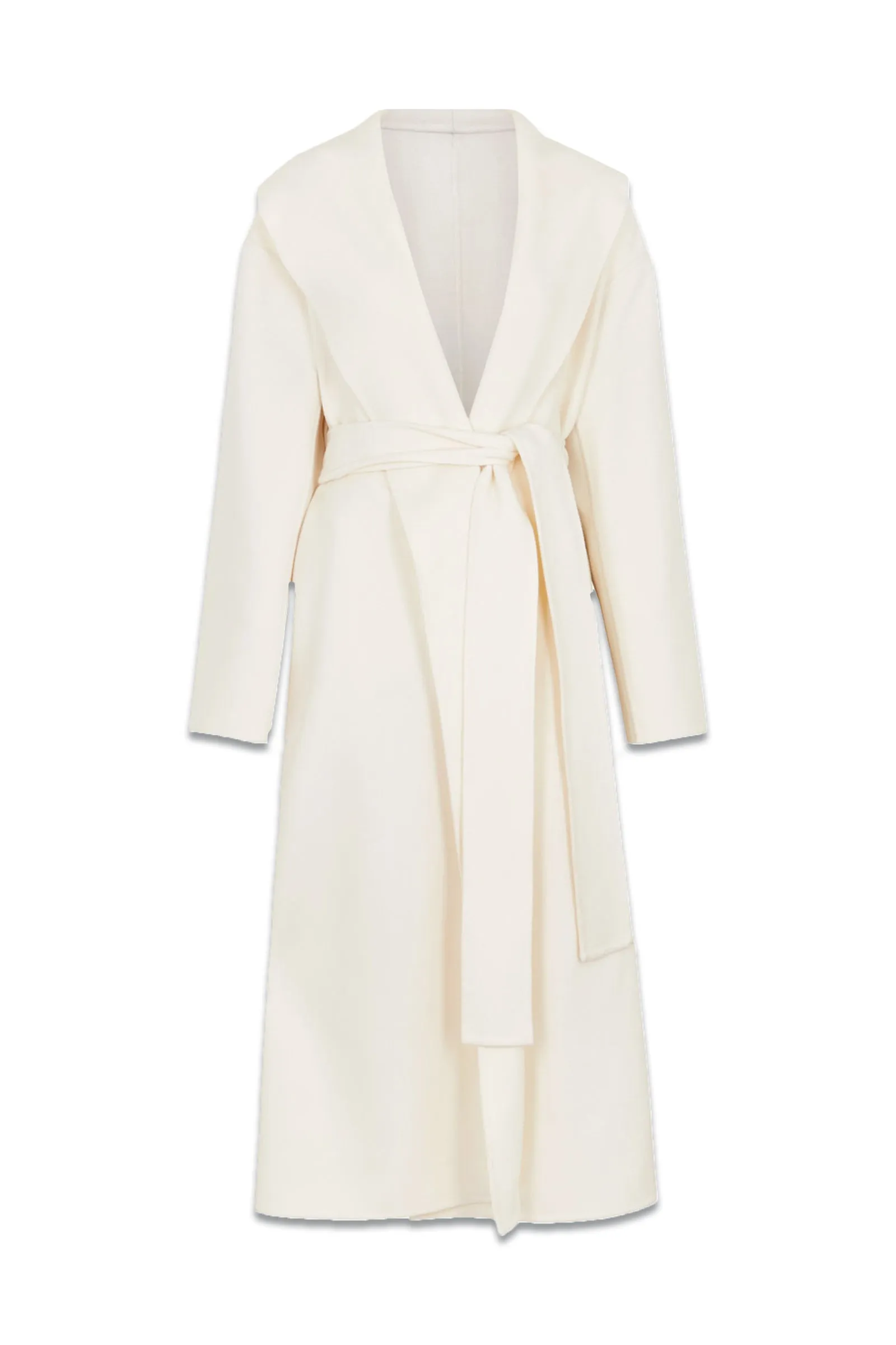 Italian Manteco Wool Blend Belted Midi Coat