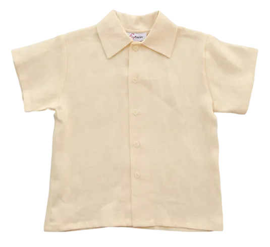 Jack and Teddy Yellow Linen Dress Shirt