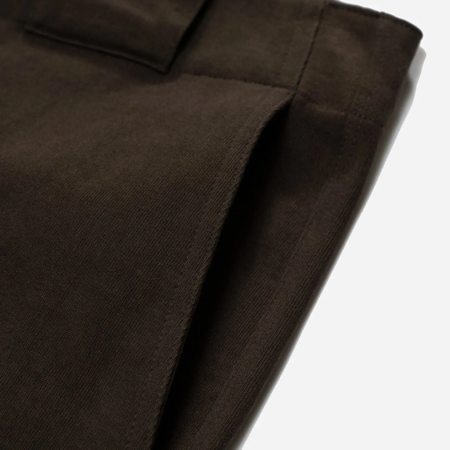 JERSEY WIDE TROUSER - BLACK OLIVE