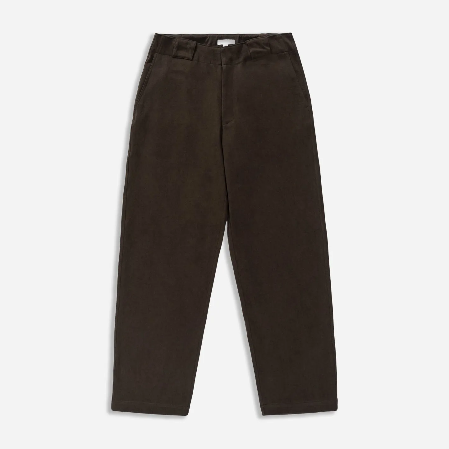 JERSEY WIDE TROUSER - BLACK OLIVE