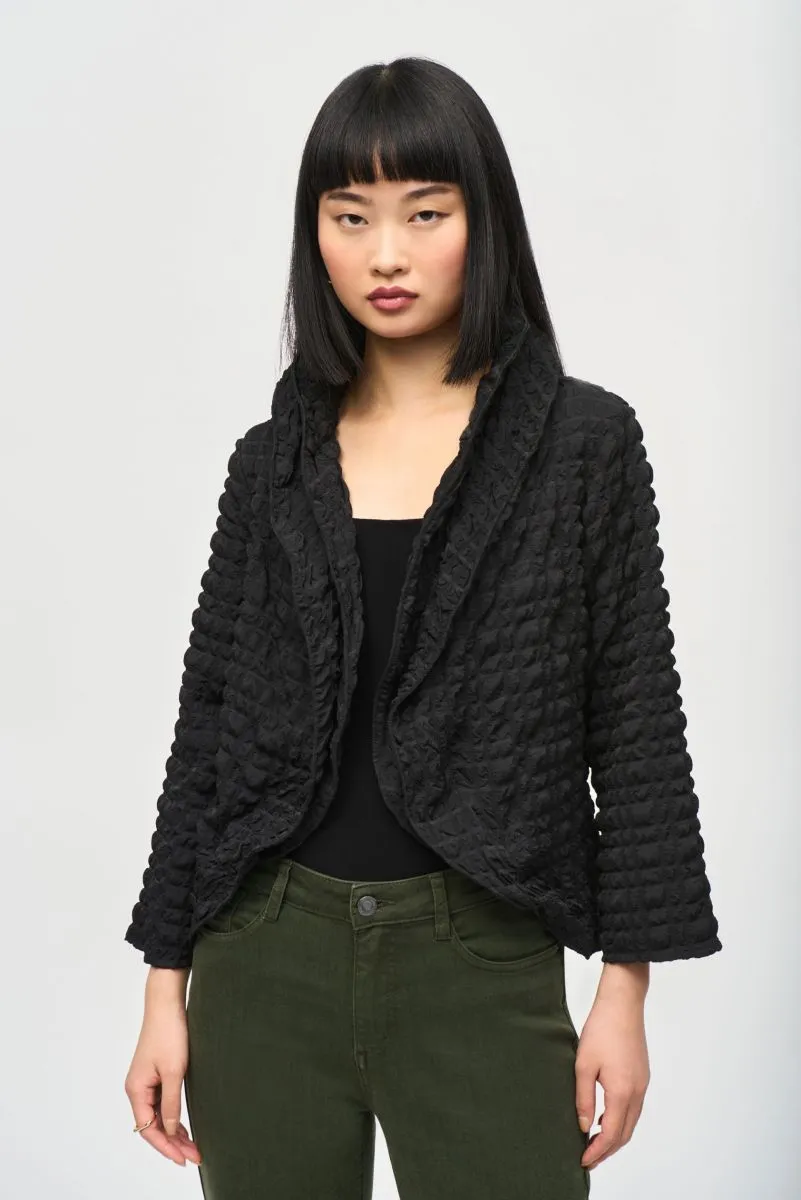 Joseph Ribkoff Bubble Textured Open Front Cropped Jacket 243084