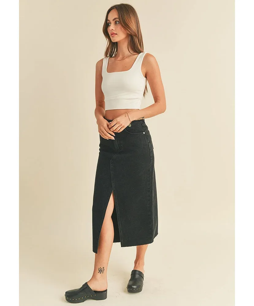 Kacie Denim Midi Skirt