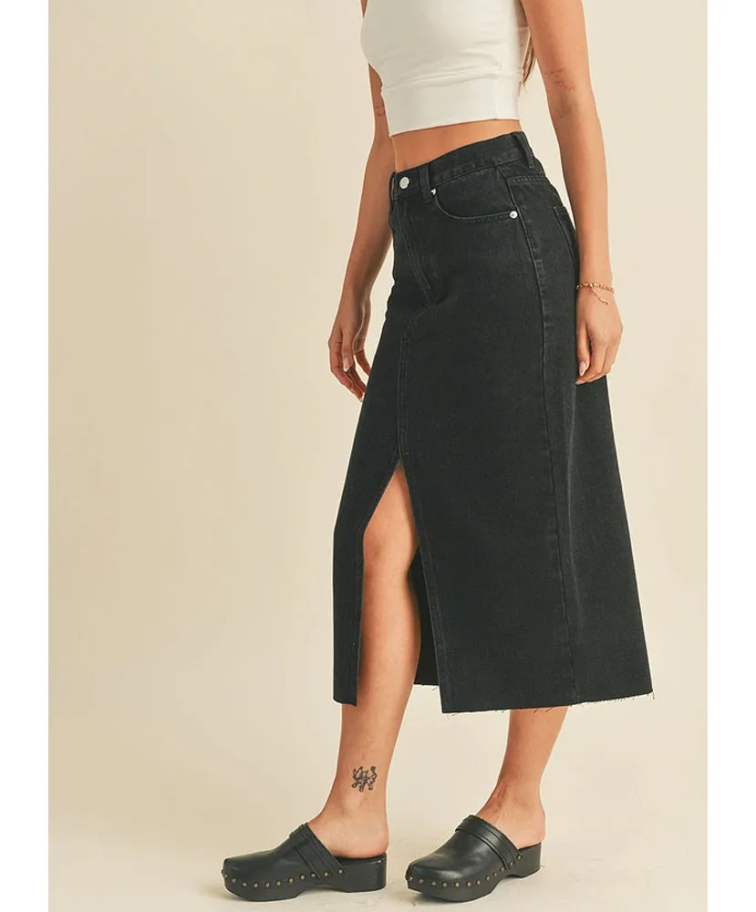 Kacie Denim Midi Skirt