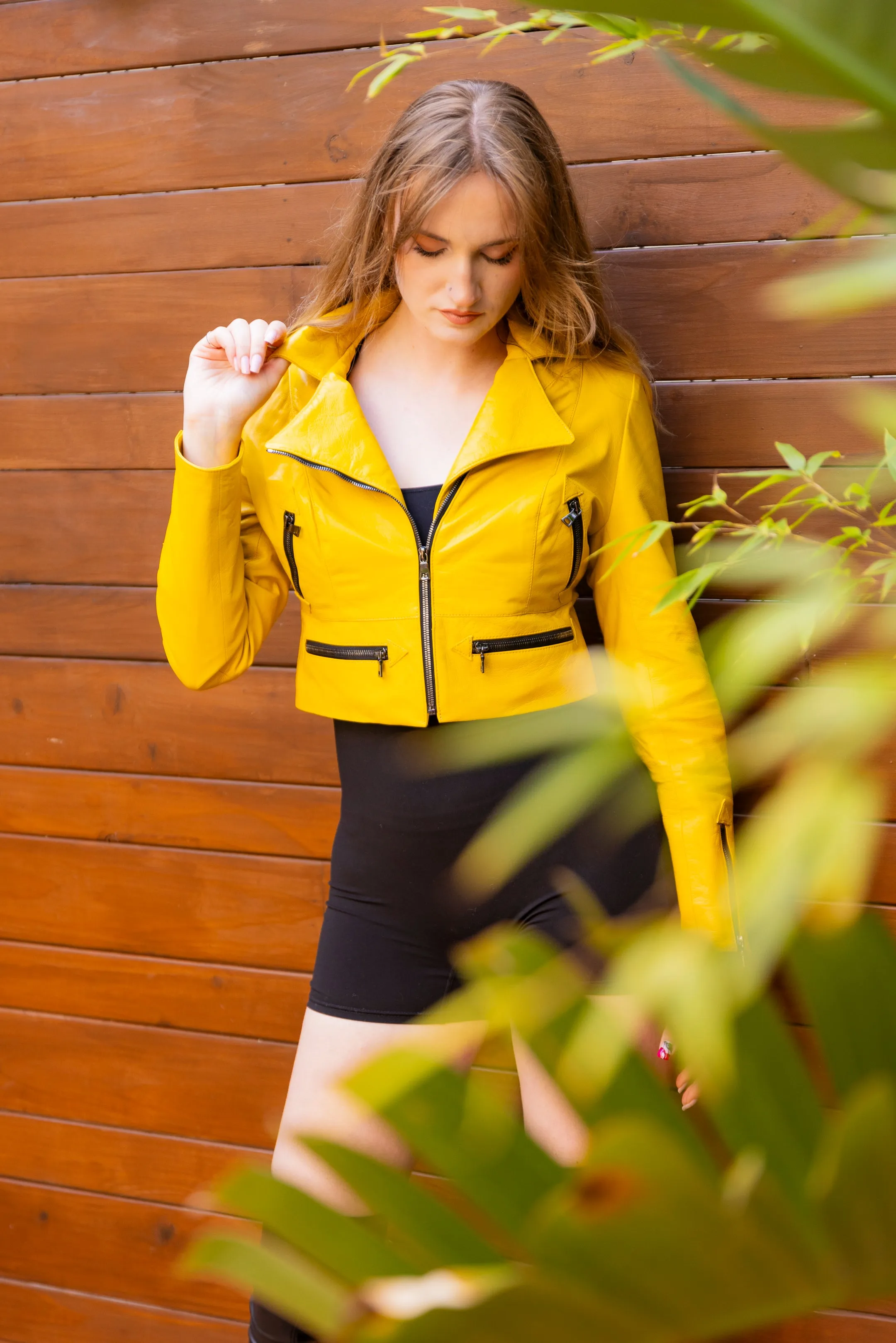 Kill Bill and Playboy Style Cropped Biker Jacket