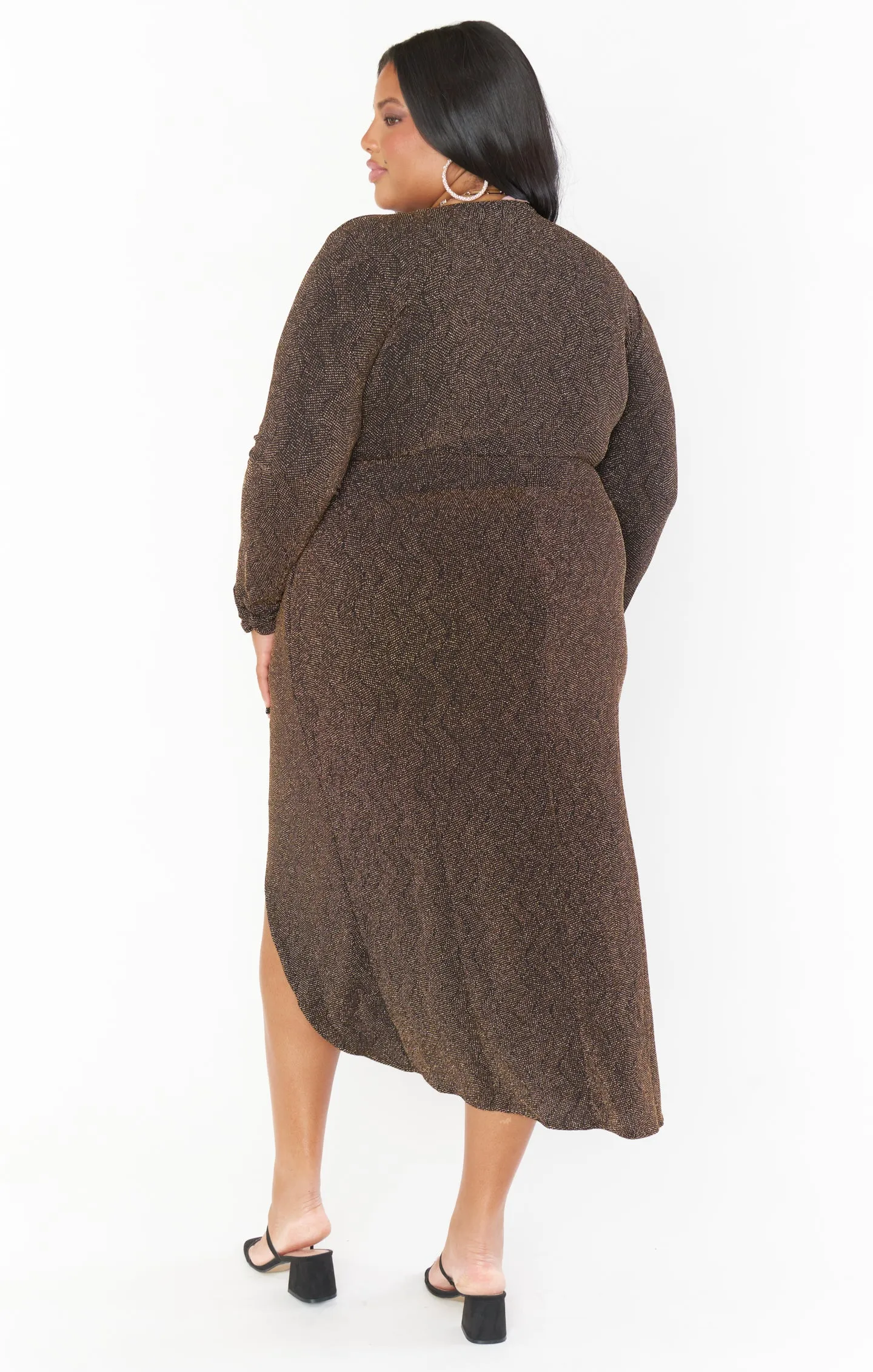 Kimora Wrap Dress ~ Squiggle Sparkle Knit