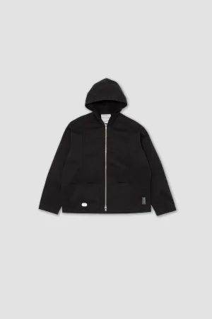 Lamination Hooded Jacket - Black