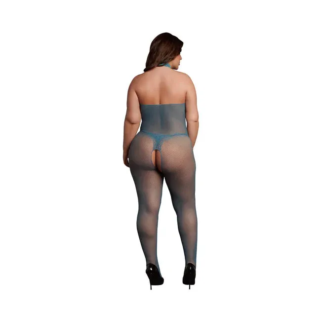 Le Desir Fishnet and Lace Bodystocking Queen Sizes - All Colors