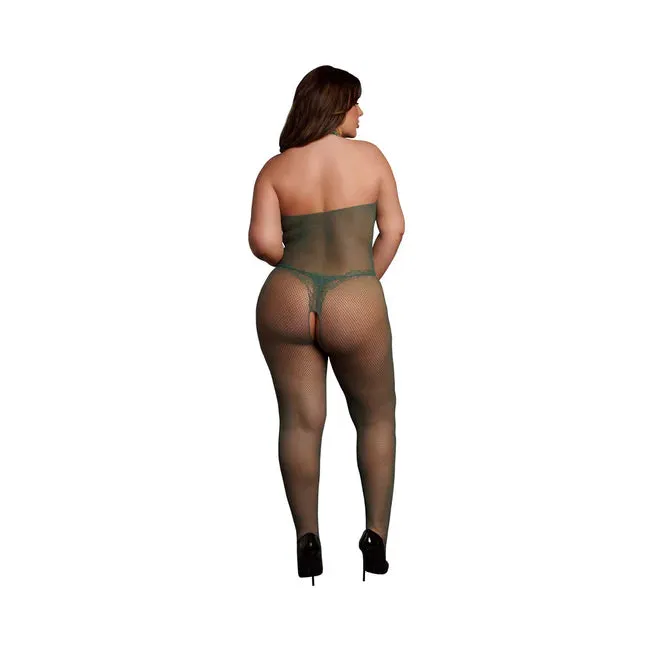 Le Desir Fishnet and Lace Bodystocking Queen Sizes - All Colors