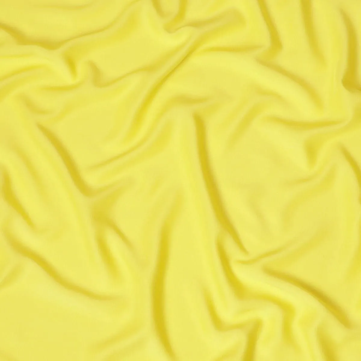 Lemon yellow plain pure Italian viscose crepe fabric-D7895