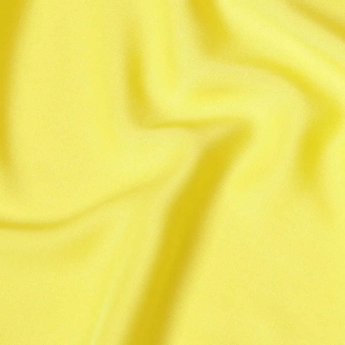 Lemon yellow plain pure Italian viscose crepe fabric-D7895