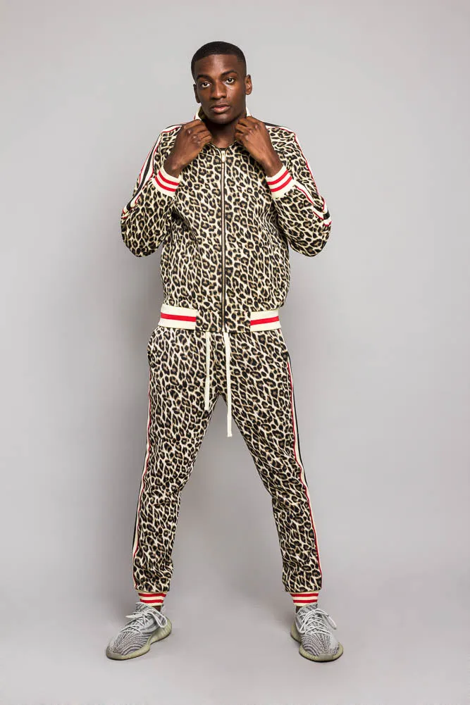 Leopard Track Suit Set