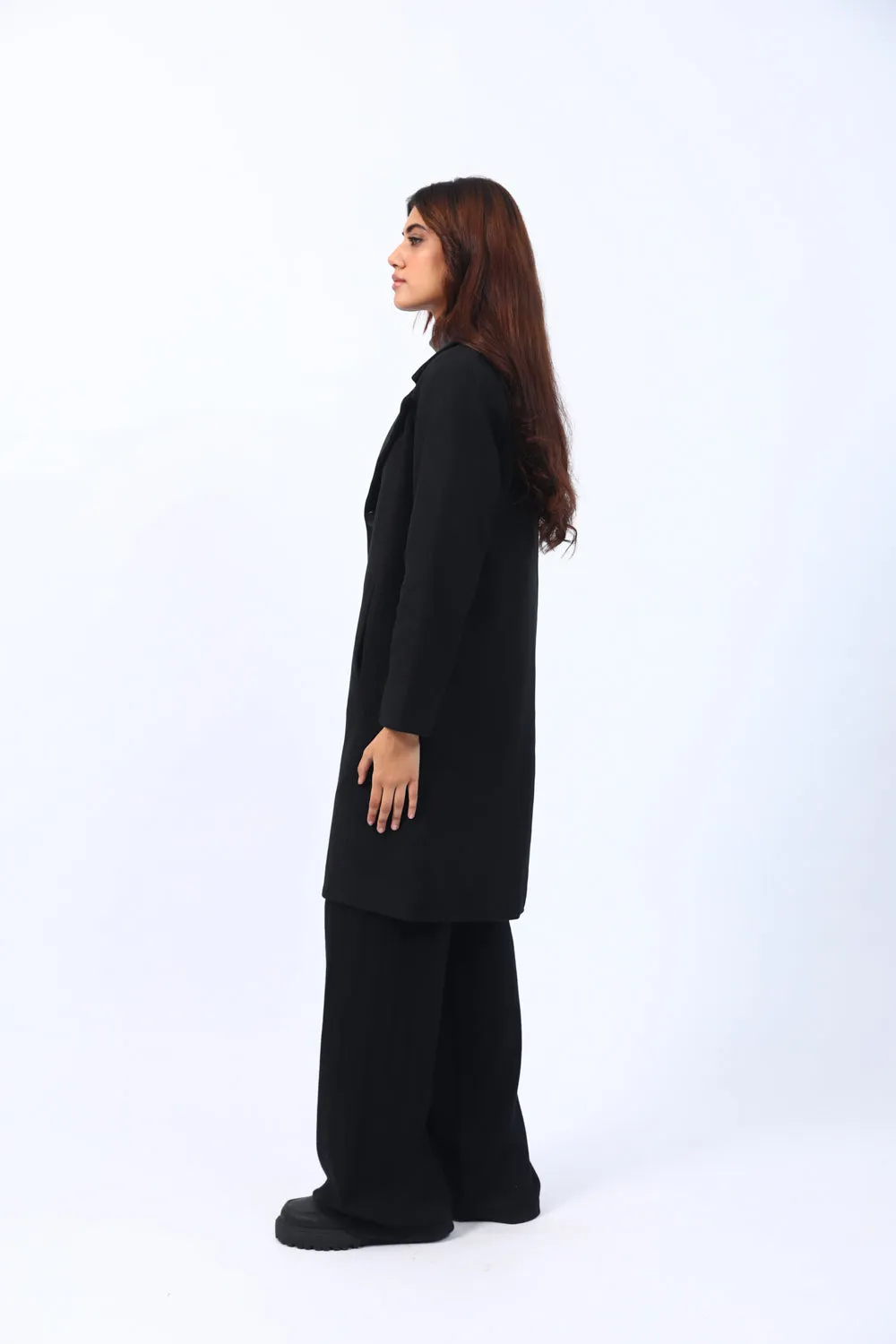 LONG COAT WITH SUSPENDED PANELS